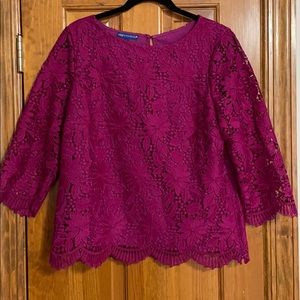 Pink Talbots Lace Top